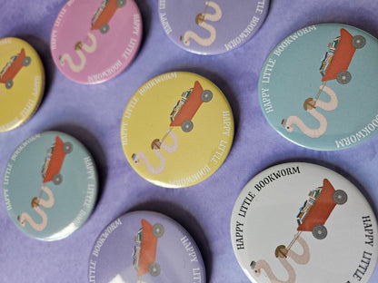 Bookworm Button Badge