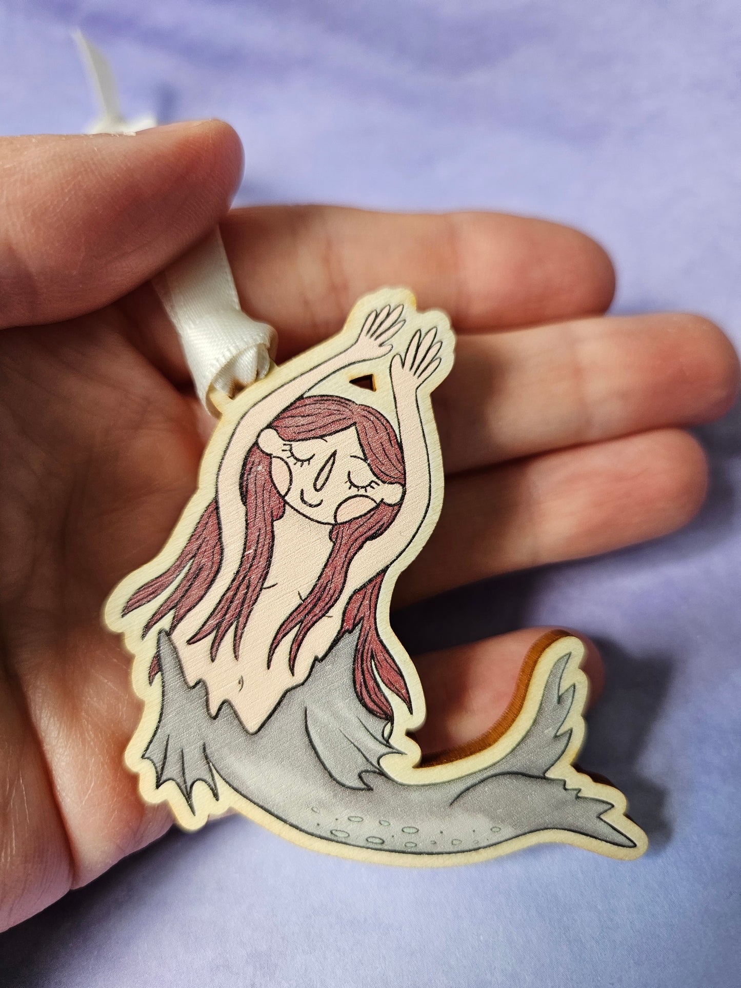 Selkie Wooden Hanging Decoration