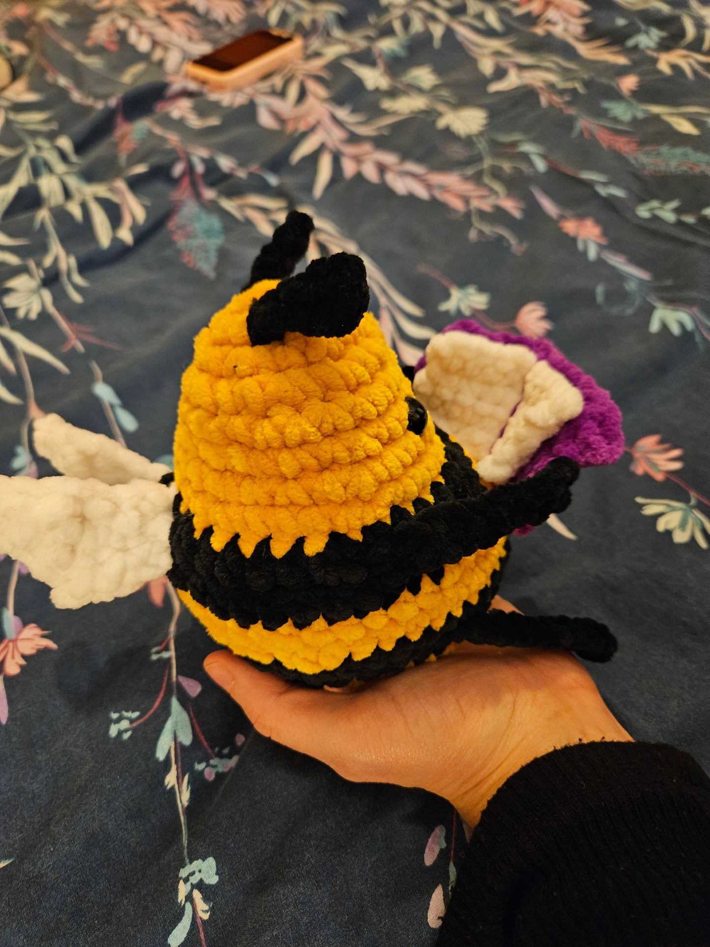 Reading Bee Crochet Plush