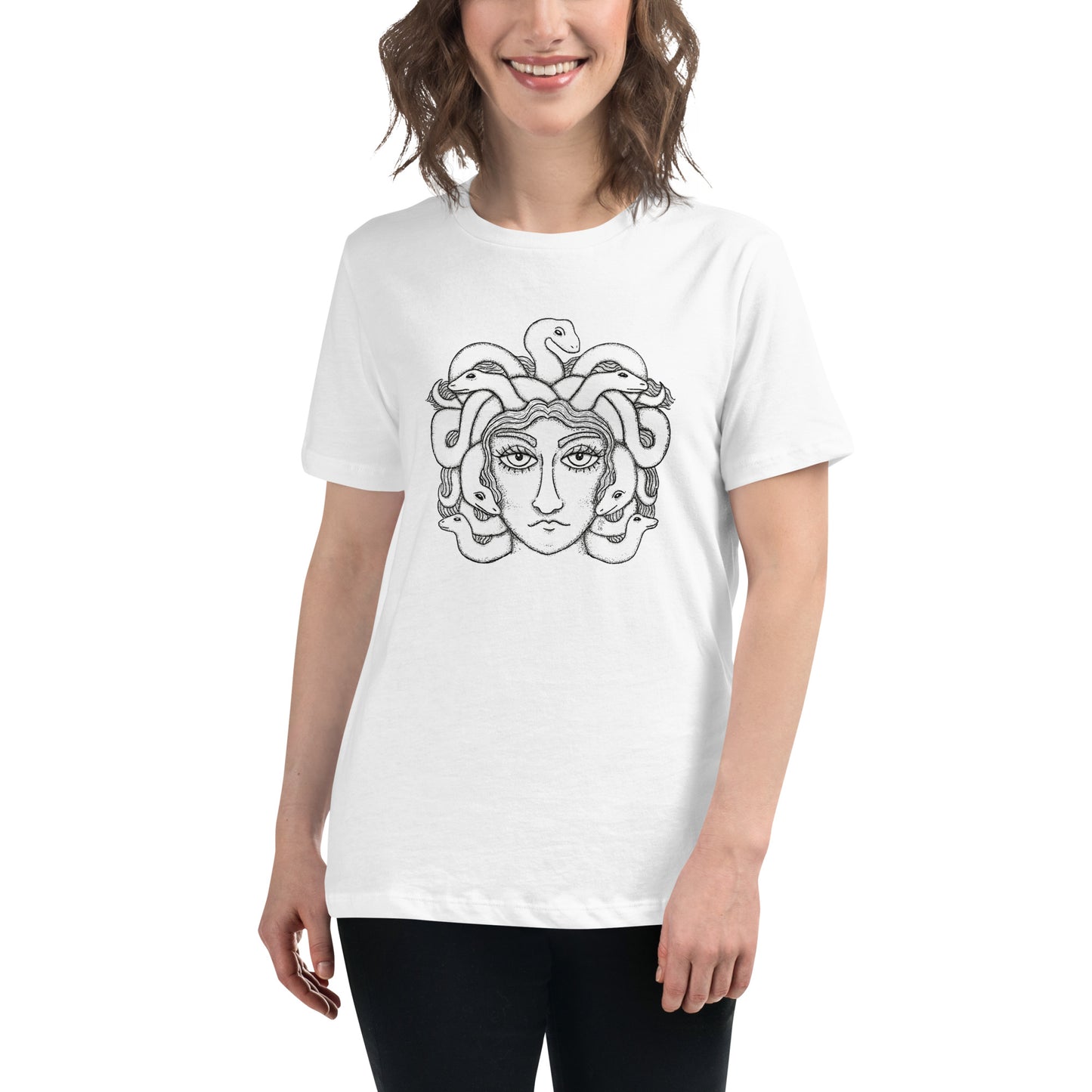 Medusa Hand Drawn Illustration T-Shirt Greek Mythology Graphic Tee